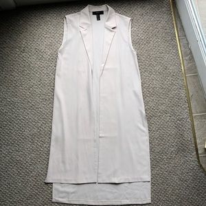 Forever 21 Blush Sleeveless Longline Blazer